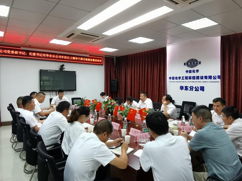 公司黨委副書記、紀(jì)委書記對華東分公司中層以上領(lǐng)導(dǎo)干部開展集體廉潔談話