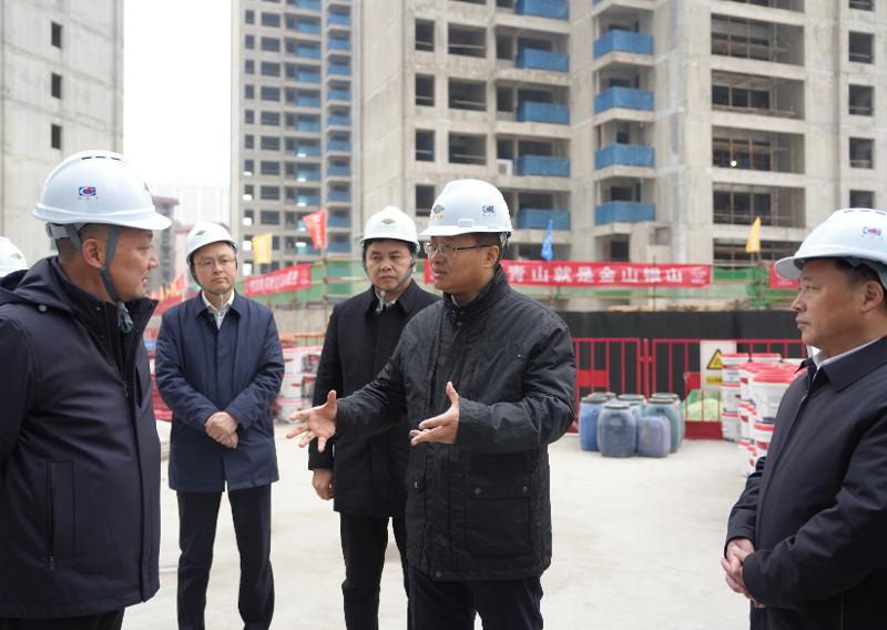 2024年12月26日，湖南省委常委、岳陽市委書記謝衛江到四化建南區改造項目九禧府樓盤調研